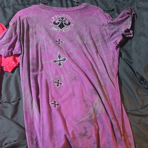 3 Xl Affliction Tshirts Barely Worn - Picture 4 of 6